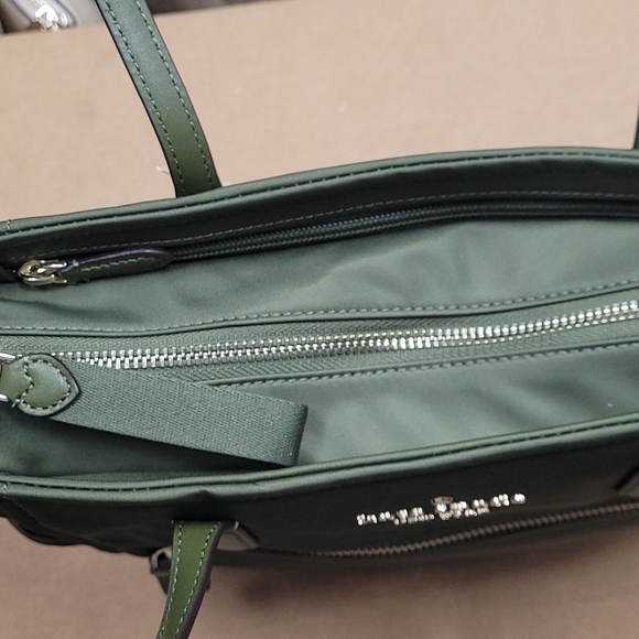 Kate Spade Chelsea Medium Nylon Satchel Crossbody Bag Enchanted Green - Picture 9 of 10